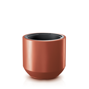 Heos Round Plastic Plant Pot Copper DBHEW400