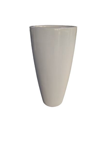 Round Fiber Glass Pot White Color 90cm Height