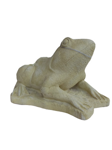 Large Frog Cast Stone Statue Relic Nebia Finish 36cm Height