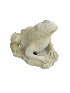 Medium Frog Cast Stone Statue Relic Nebia Finish 20cm Height