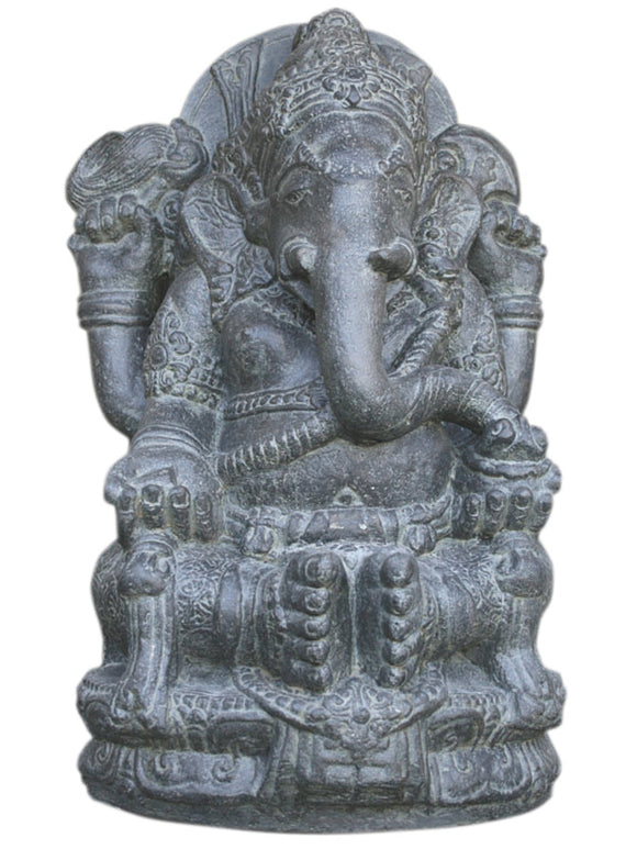 Sitting Ganesha Cast Stone 70cm Height PL GA 070AF