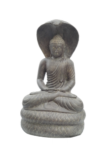 Seated Buddha Protected By Cobra Statue 80cm Height PL SB NG 080EAF