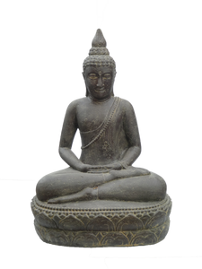 Thai Style Seated Buddha With Symbolized Flame 100cm Height PL SB THAI 100AF