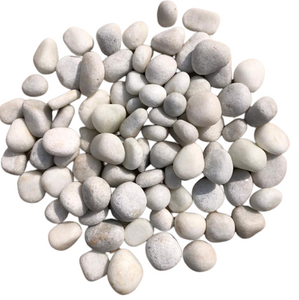 Indian Snow White Riverstone Pebbles Per 20kg Bag