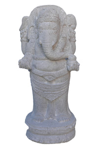 Standing Ganesha Natural Riverstone Statue 70cm height
