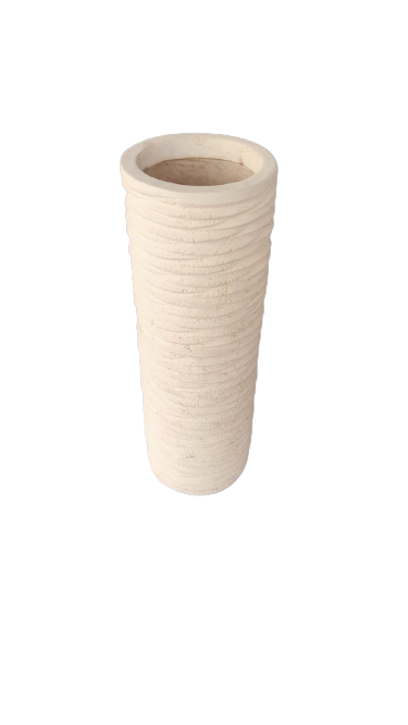 Ripple Round Polystone Vase