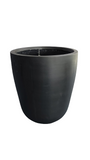 Round Crucible Fiberglass Pot Dark Grey Mat Color 85cm Height