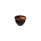 Round Rim Ceramic Pot Brown Glazed Finish NTB-1003