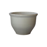 Round Rim Ceramic Pot White Glazed Finish NTB-1001