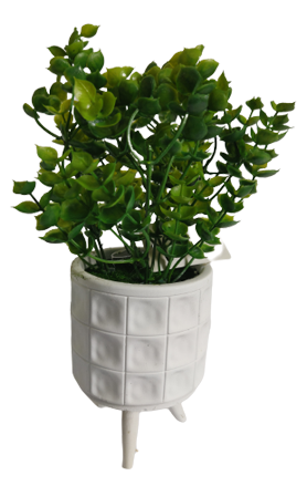 Artificial Plant with Patterned Pot 22 cm height