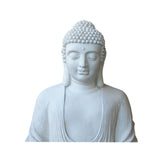 GA401241 White Buddha Fibercement Statue Height 120cm Length 85cm