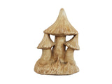 Small Cast Stone Triple Mushroom Statue