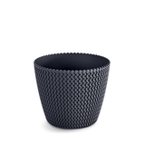 Splofy Weave Designed Plastic Plant Pot Anthracite DSP400
