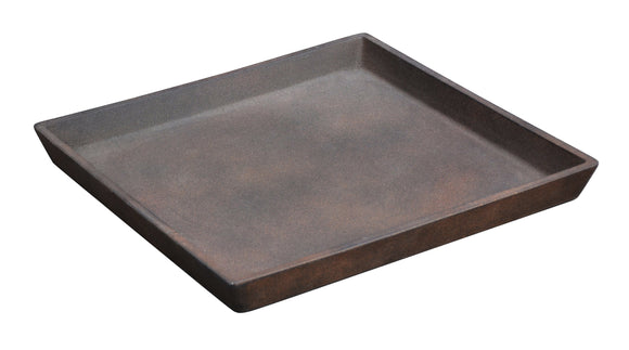 Square saucer trend rusty iron multi sized