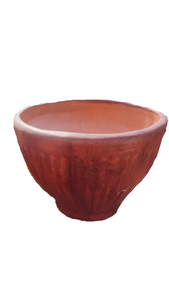 Camla Terracotta Vertical Stripe Urn Pot 50cm Height