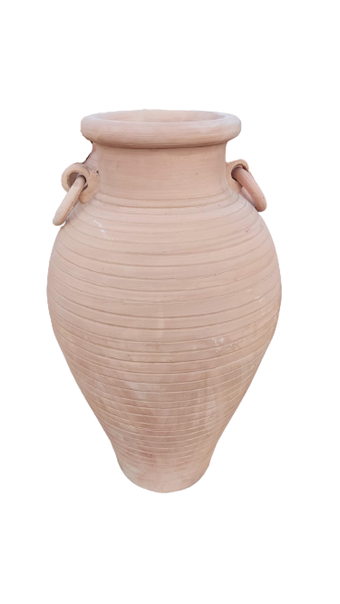 Terracotta Urn Jar Pot Horizontal Stripe With Handle 65cm Height Asstd