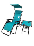 Turqoise Lounger Set with Side Table