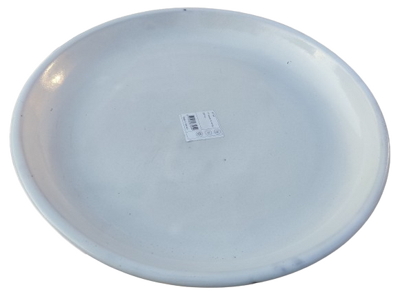Round Ceramic Tray White Color 30cm