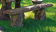 Woodland Bench Cast Stone Garden Bench Relic Hi-Tone Realistic Finish