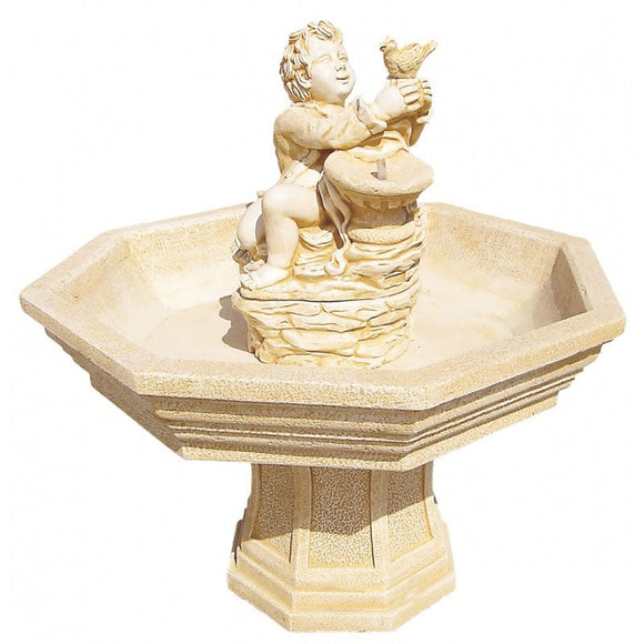 Beethoven Child with Bird Fountain Natural