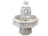 Octagonal Lion Cast Stone Fountain