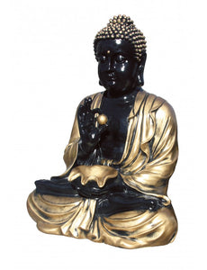 Sikhi Buda Concrete Sitting Buddha Statue Golden 80cm Height