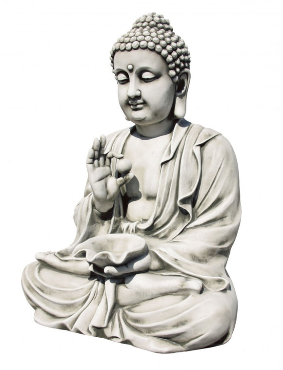 Sikhi Pequeno Buda Concrete Sitting Buddha Statue Musgo 60cm Height