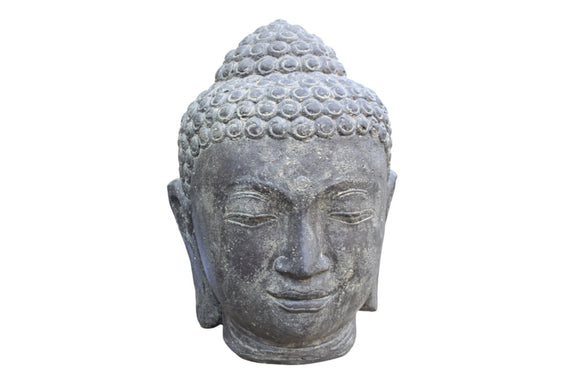 Buddha Head Statue Cast Stone 50cm Height PL Bh 50AF