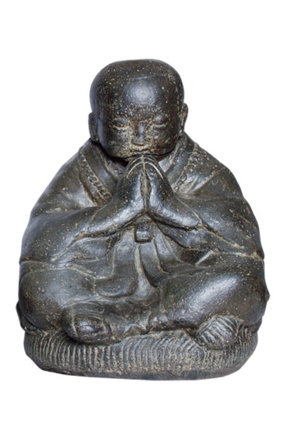 Sitting Monk Cast Stone 24cm Height PL SM 030AF