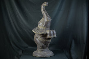 Standing Elephant Spout Cast Stone 60cm Height PL WGSTEEL EPH 060AF