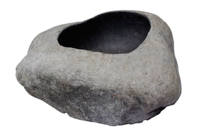 Natural Edge Planter Riverstone Polished Inside and Outside 70cm Diameter 35cm Height RS POTX