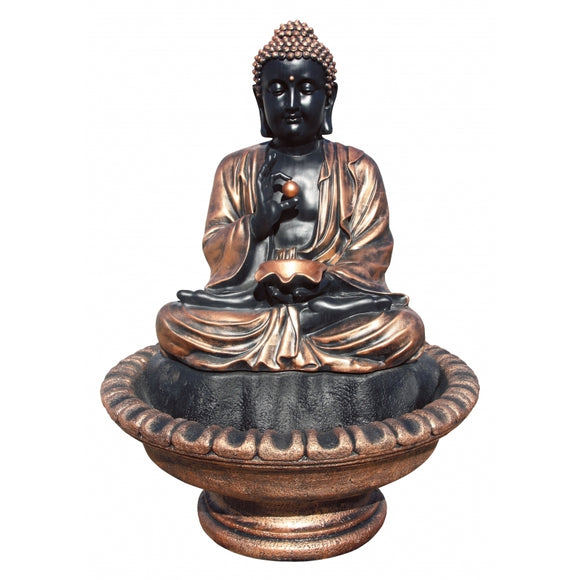 Relax Copper Concrete Fountain with Sitting Buddha